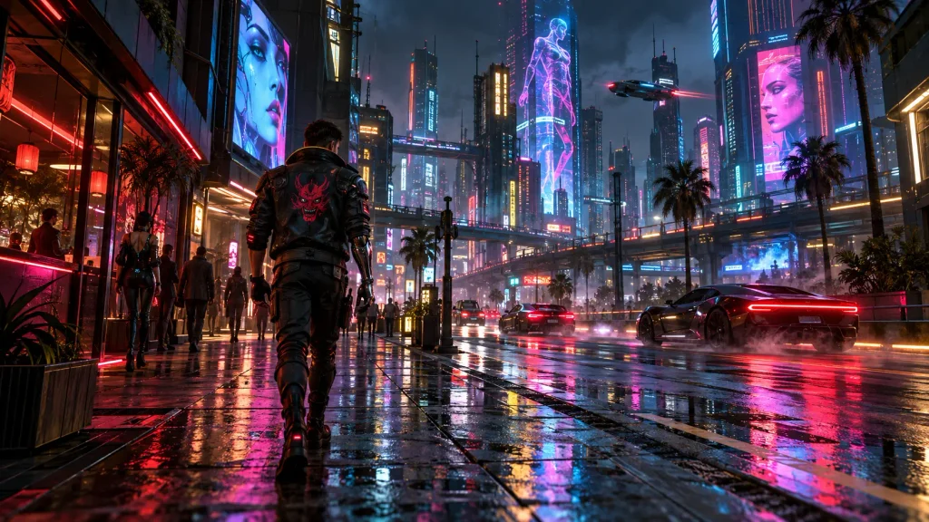 вид от третьего лица в Cyberpunk 2077